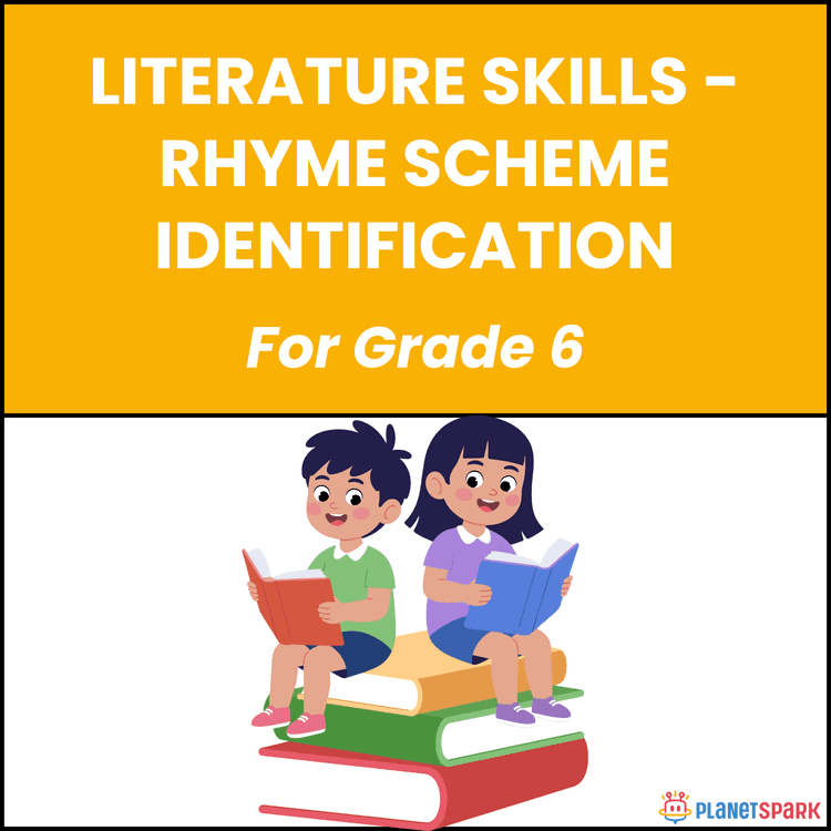 Class 6 English Worksheet on Rhyme Scheme
