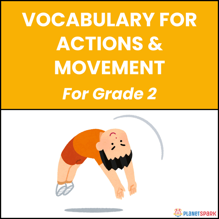 Class 1 English Worksheet on Action and Movement Words