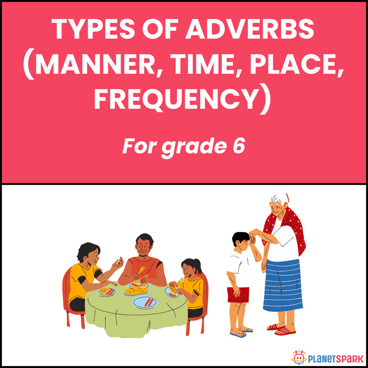 Class 6 English Worksheet on Types of Adverbs 