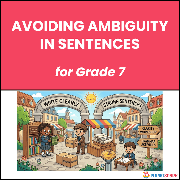 Class 7 Worksheet on Avoiding Ambiguous Sentences