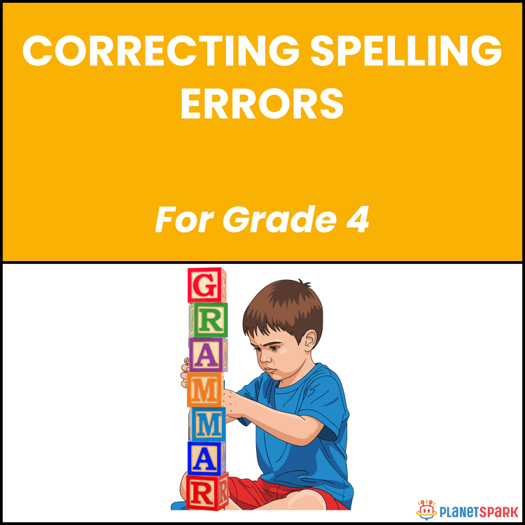 Class 4 Grammar Worksheet on Spelling Correction