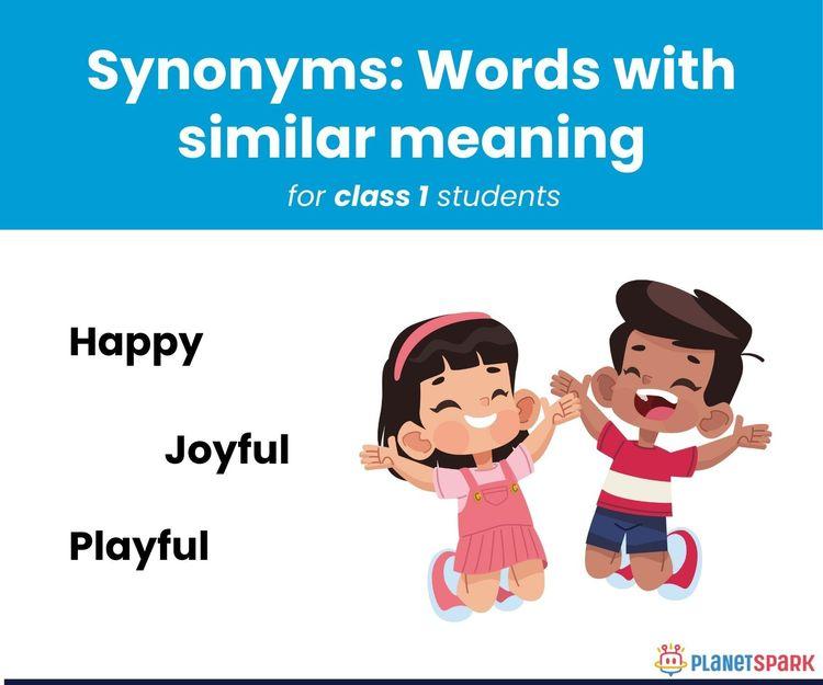 Class 1 Grammar Practice – Synonyms Worksheet