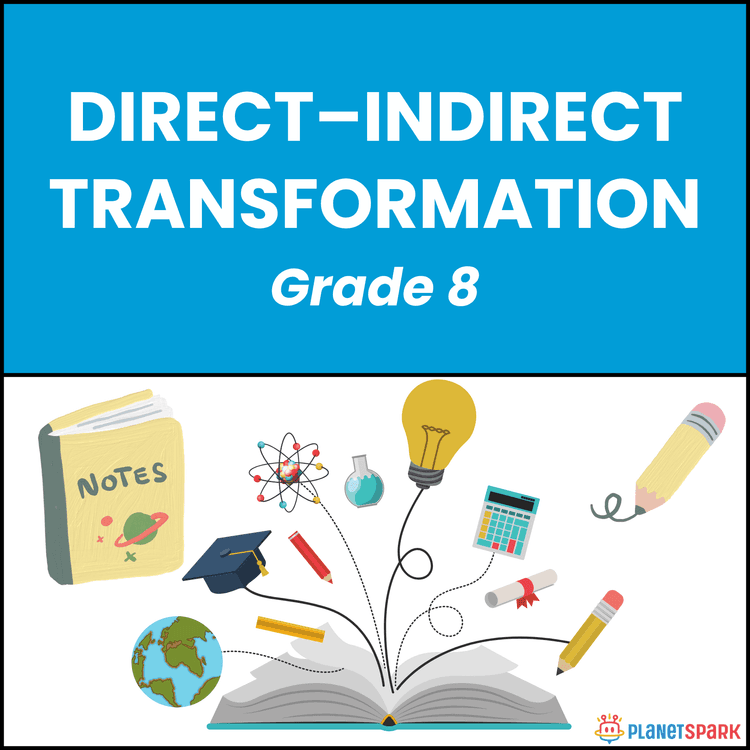 Class 8 Worksheet on Direct-Indirect Transformation