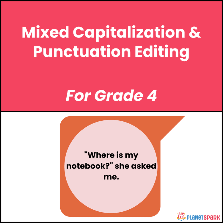 Class 4 Grammar Worksheet on Capitalization Rules