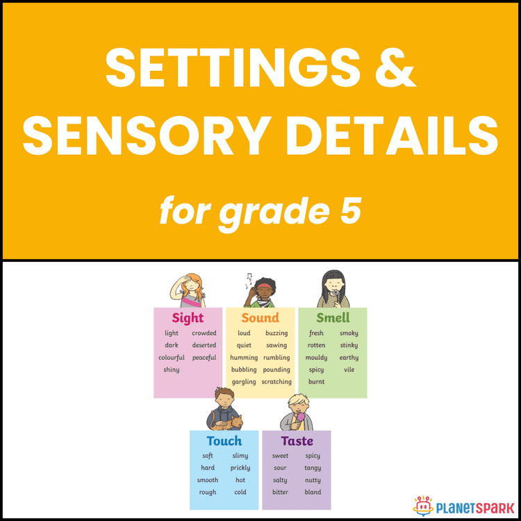 Class 5 Worksheet on Settings and Sensory Details