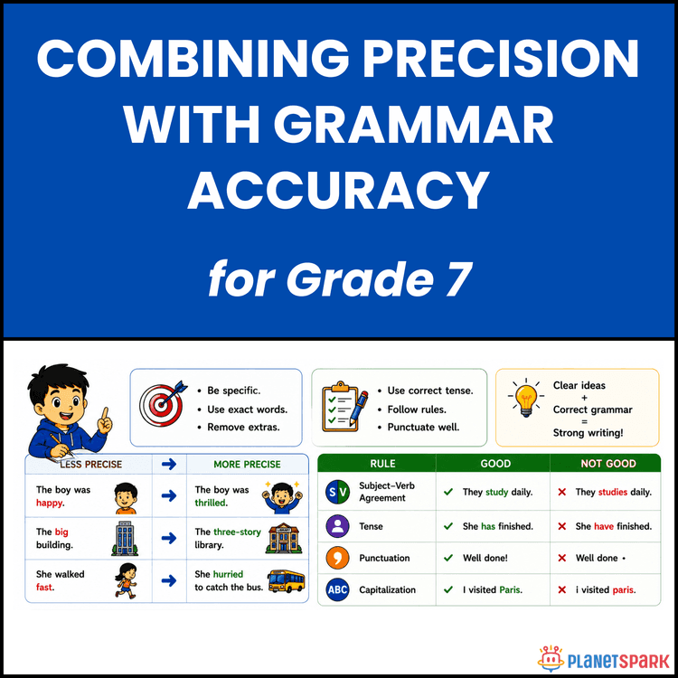 Class 7 Worksheet on Precision and Grammar Accuracy
