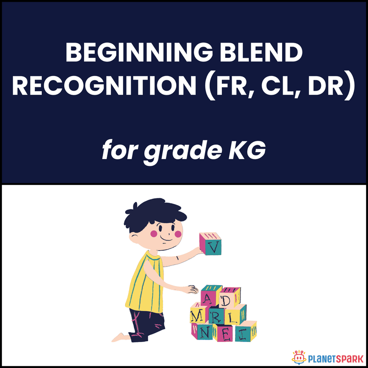 Class KG Phonics Worksheet Beginning Blend Sounds