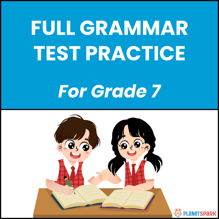 Class 7 Grammar Worksheet on Full Test Practice Tasks