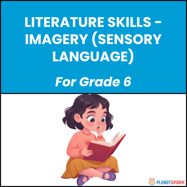 Class 6 Literature Worksheet on Imagery in Poetry