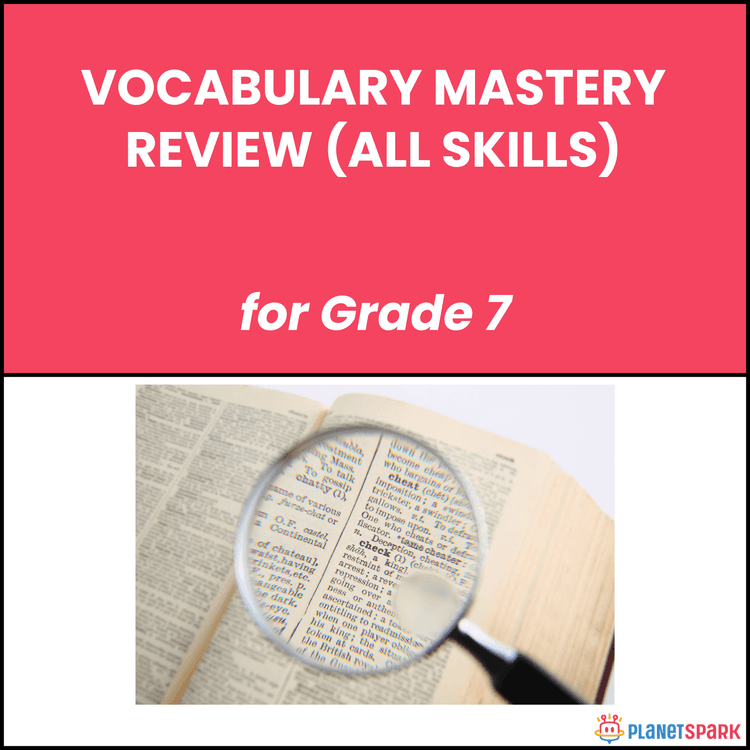 Class 8 Vocabulary Mastery Review Worksheet (All Topics)