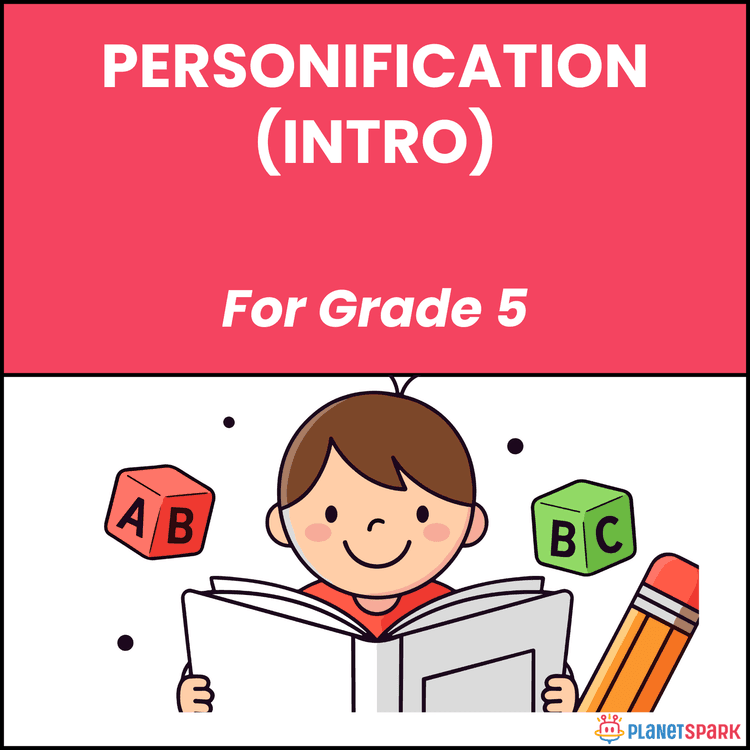 Class 5 Worksheet on Personification (Intro)