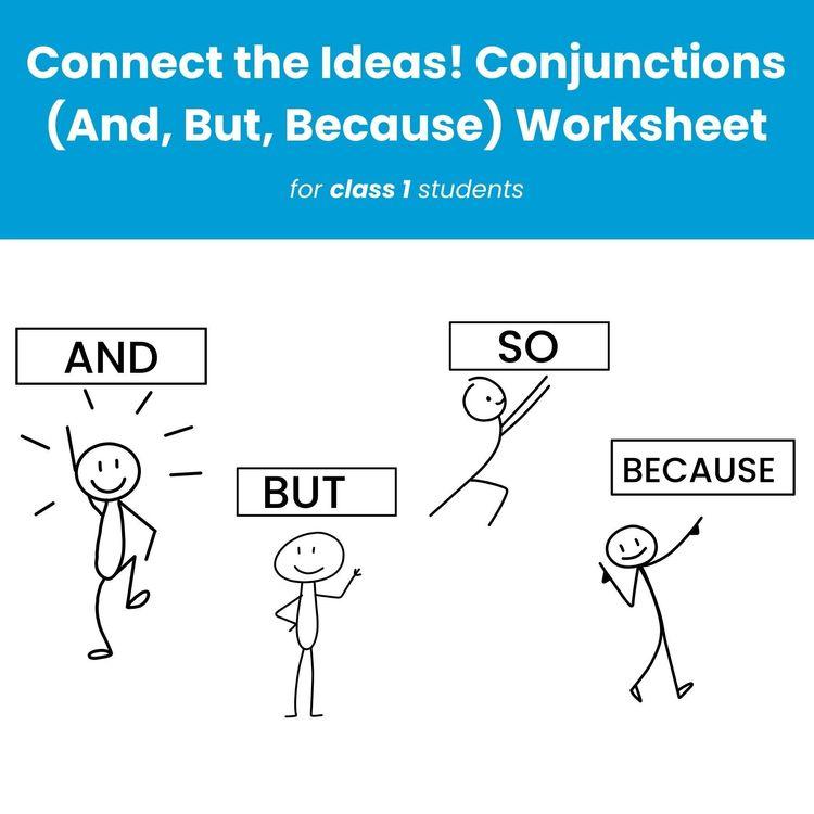 Joining Words Sheet – Class 1 English Grammar