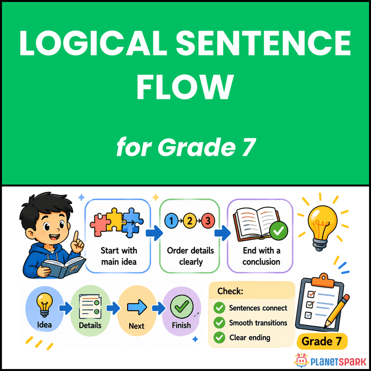 Class 7 Worksheet on Logical Sentence Flow