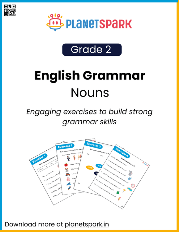 Class 2 English Grammar Worksheet on Nouns