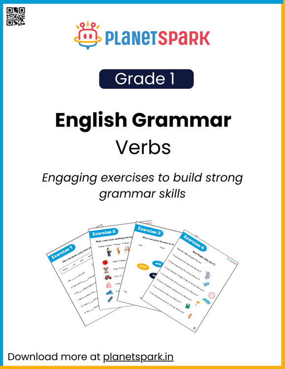 Action Words – Class 1 English Grammar Sheet