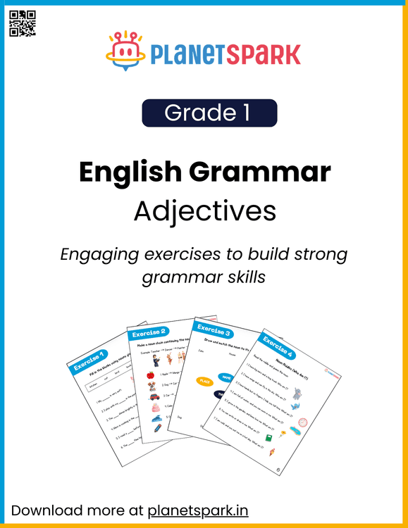 Adjective Learning – Class 1 Worksheet