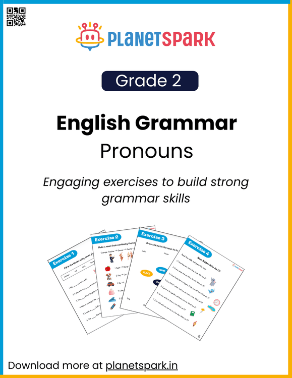Class 2 Pronoun Worksheet – He, She, They and More