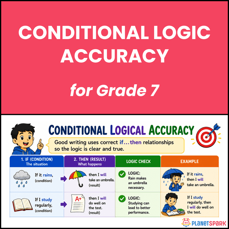 Class 7 Worksheet on Conditional Sentence Accuracy