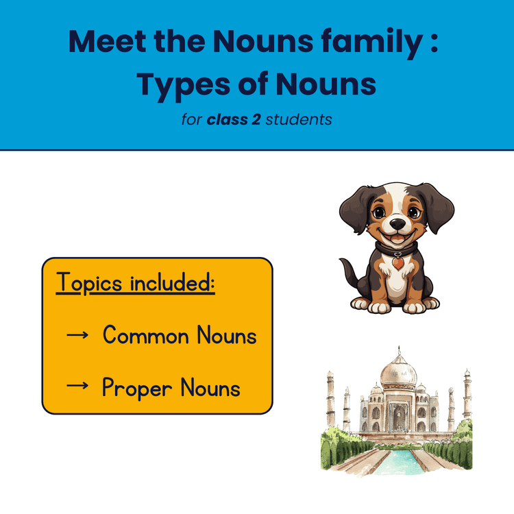 Class 2 Worksheet on Common and Proper Nouns