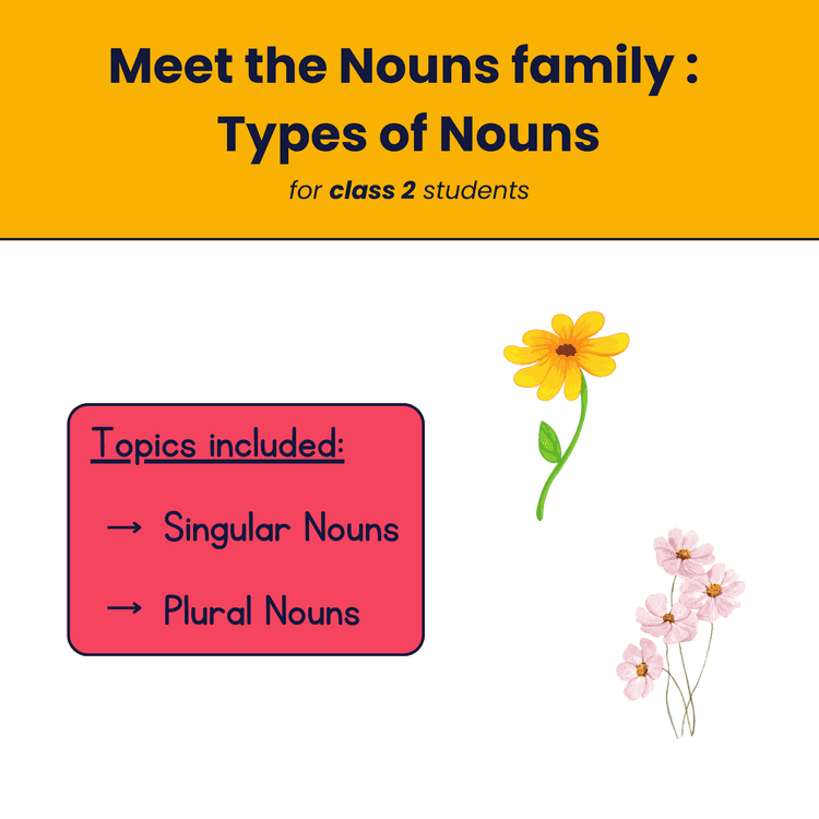 Class 2 English Worksheet on Singular-Plural Nouns
