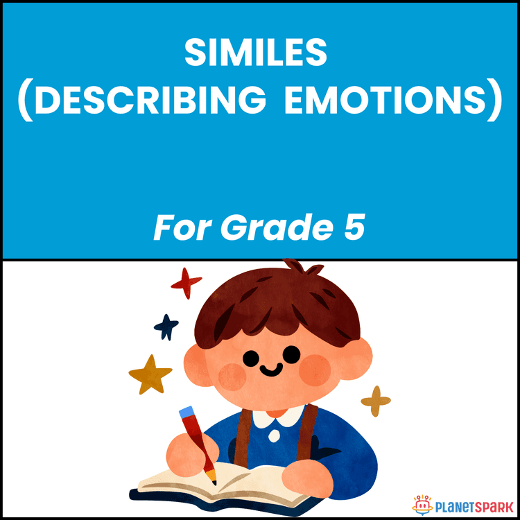 Class 5 English Worksheet on Similes (Emotions)