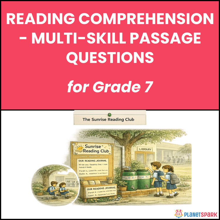 Class 7 English Worksheet on Multi Skill Passages