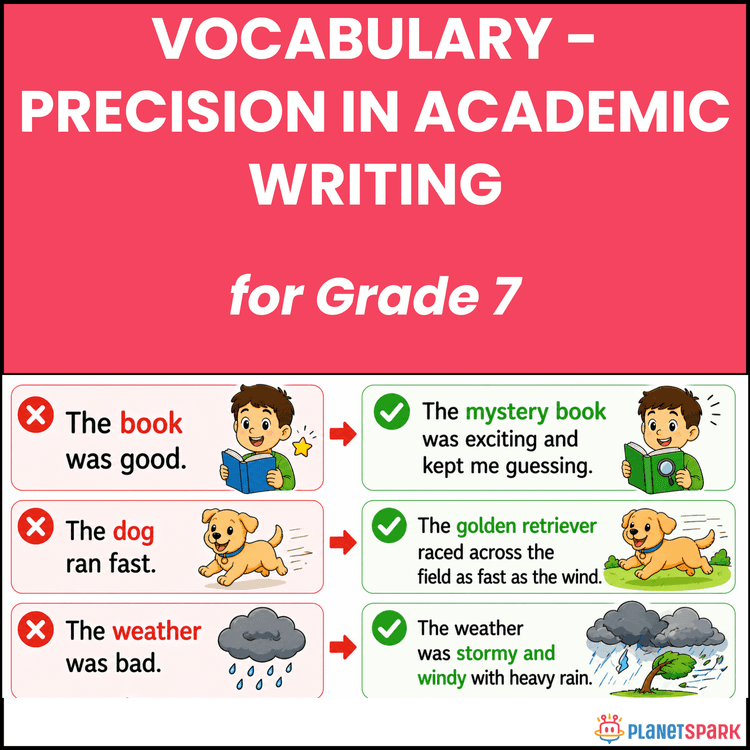 Class 7 Worksheet on Precision in Writing