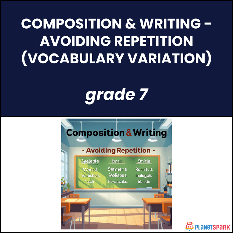 Class 7 Composition Worksheet on Avoiding Repetition
