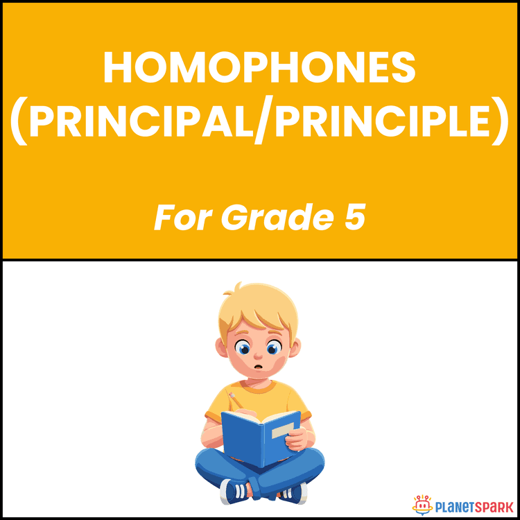 Class 5 English Worksheet on Homophones Principal Principle