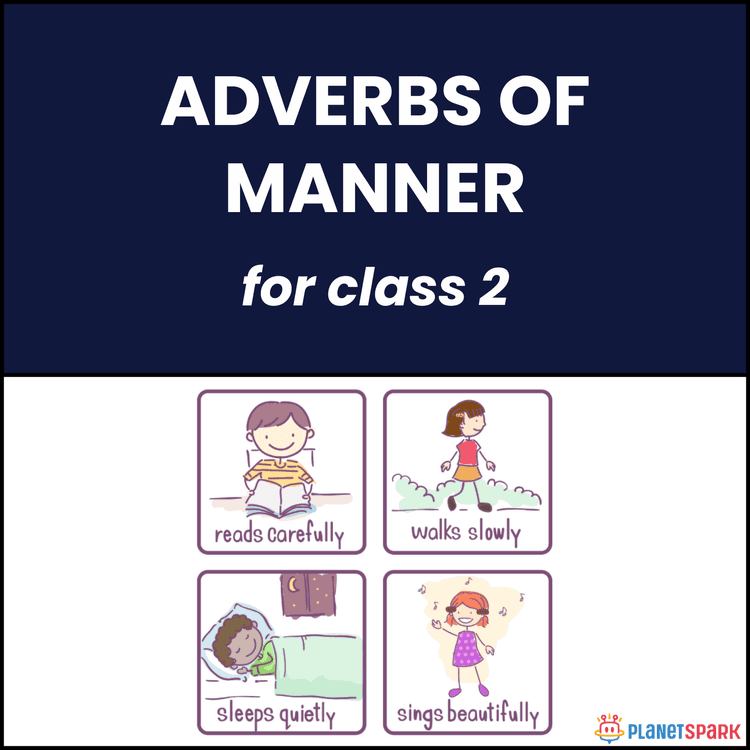 Class 3 Grammar Worksheet on Adverbs of Manner