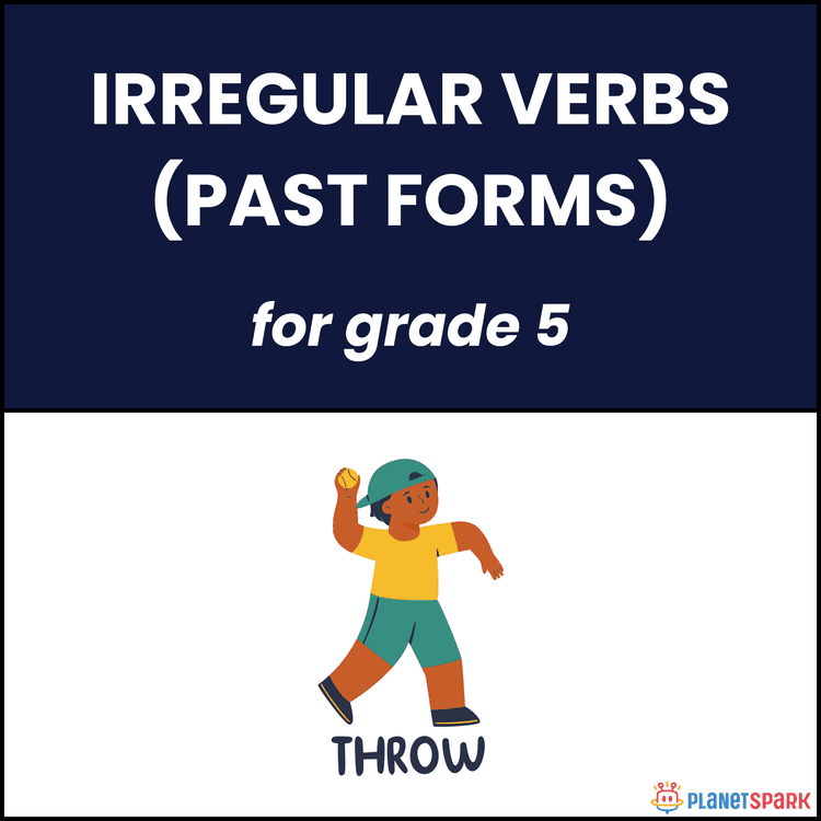 Class 5 Grammar Worksheet on Irregular Verbs