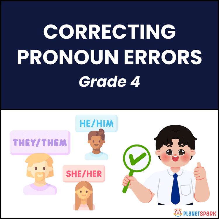 Class 4 Grammar Worksheet on Pronoun Errors