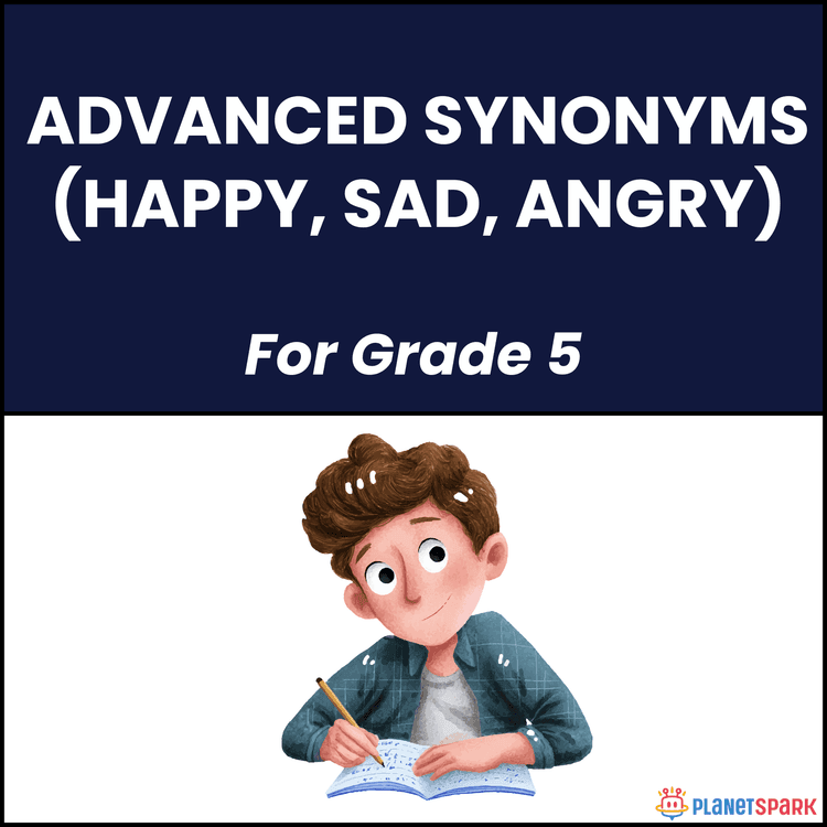 Class 5 English Worksheet on Advanced Synonyms Words