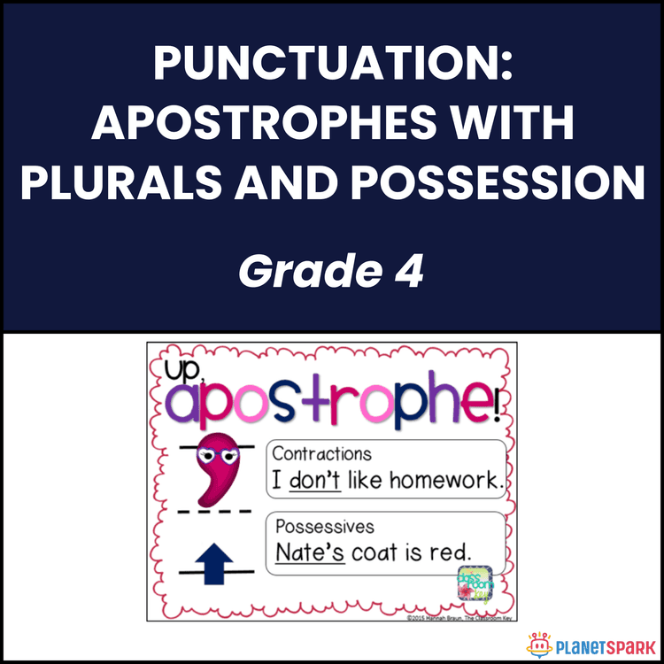Class 4 English Worksheet Apostrophes Plurals