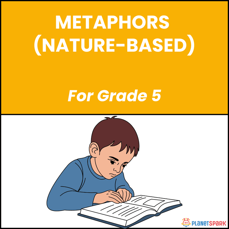 Class 5 Grammar Worksheet on Nature-Based Metaphors
