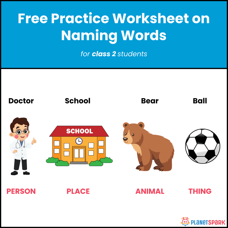 Class 2 English Grammar Nouns Worksheet