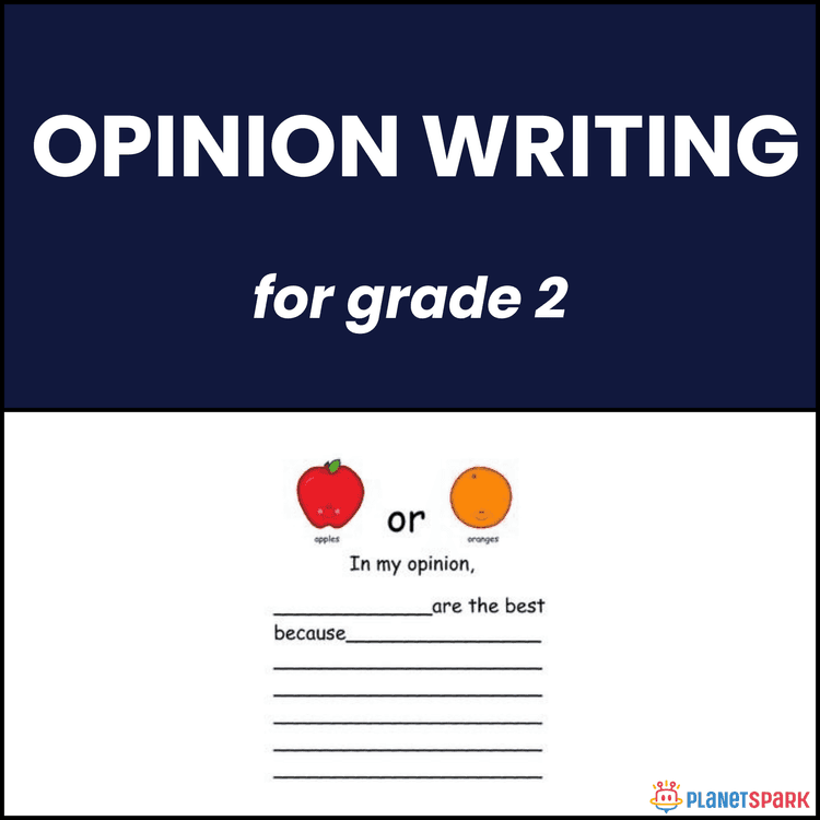 Class 2 Worksheet on Opinion Writing with Example
