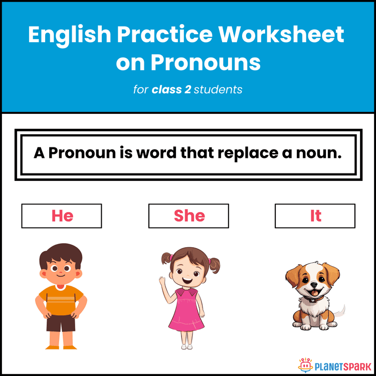 Class 2 English Worksheet for Pronouns