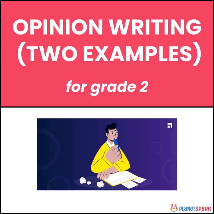 Class 2 Worksheet on Opinion Writing with Two Examples