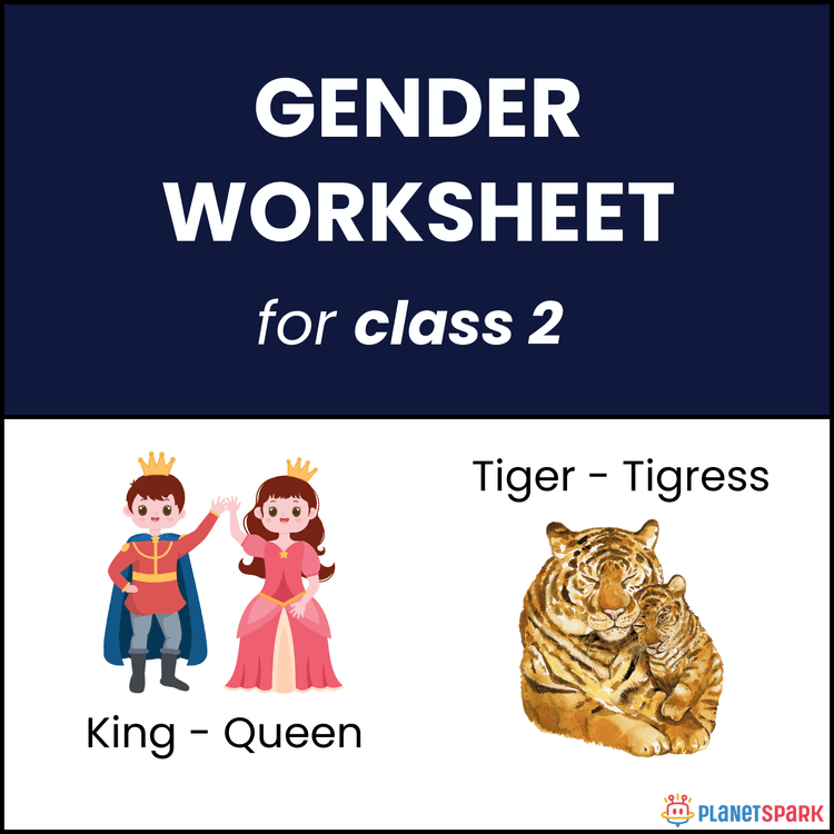 Class 2 English Worksheet - Match the Gender
