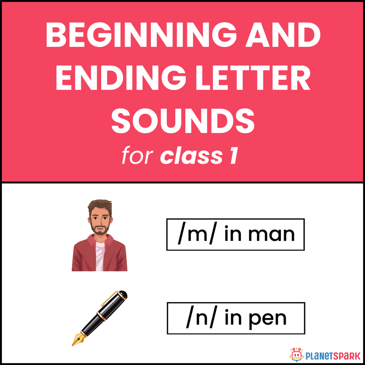 Start End Sounds – Class 1 Phonics Worksheet