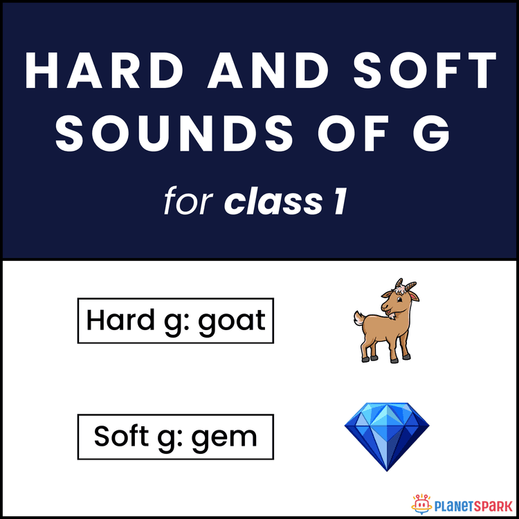 Hard Soft G – Class 1 English Worksheet