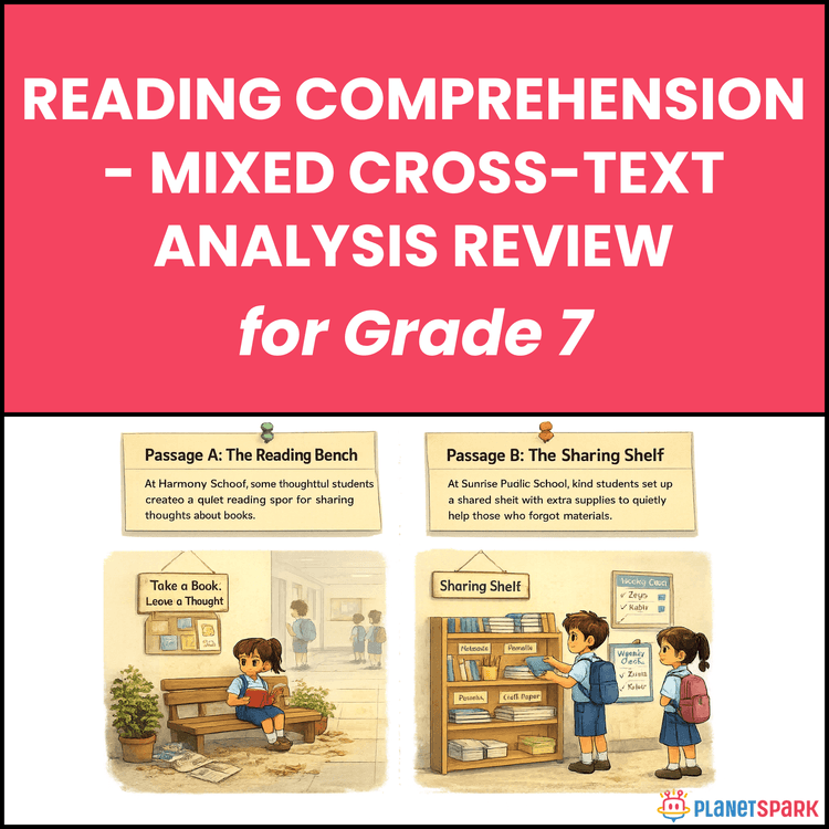 Class 7 Grammar Worksheet on Cross Text Analysis