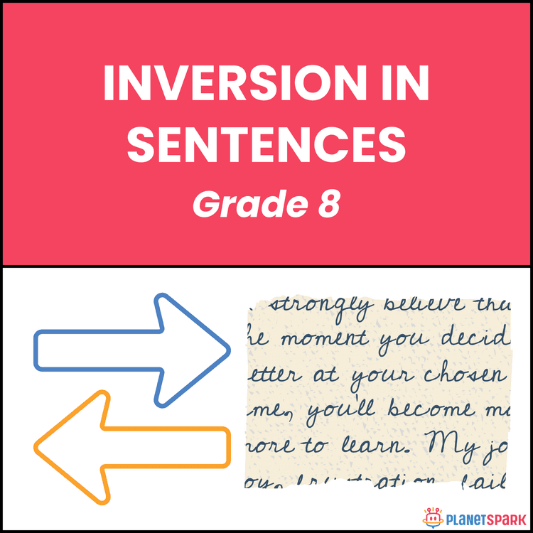 Class 8 Grammar Worksheet on Inversion in Sentences