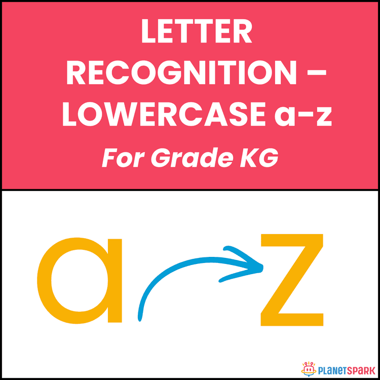 Class KG English Worksheet on Lowercase Letters a–z