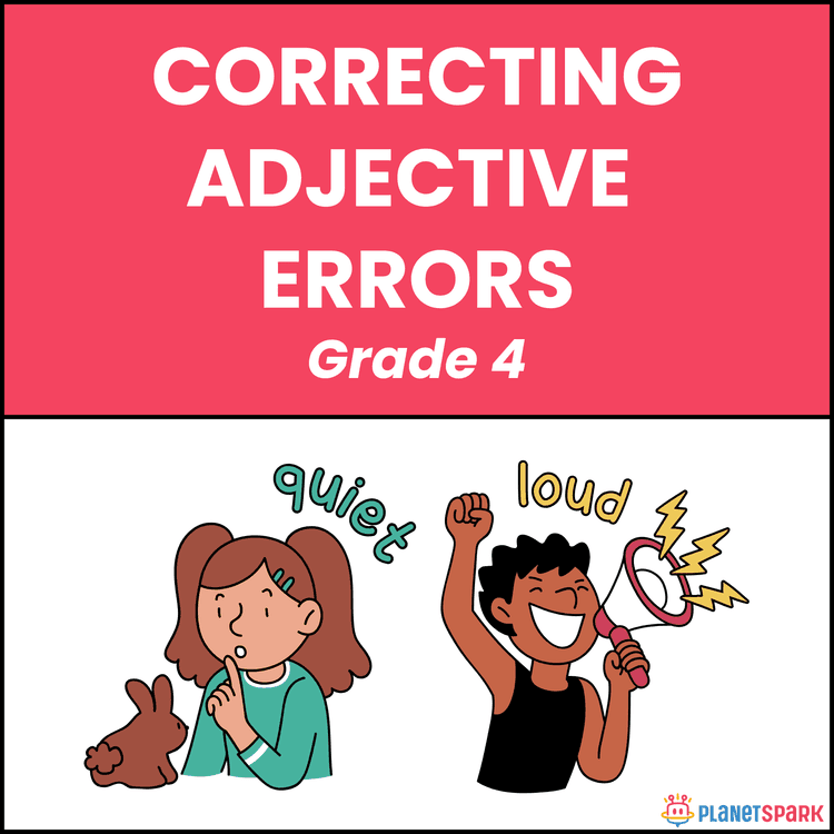 Class 4 Grammar Worksheet on Adjective Errors