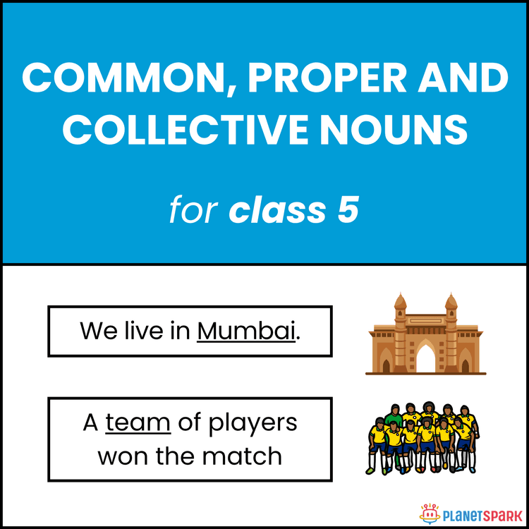 Class 5 Grammar Worksheet on Common, Proper, and Collective Nouns – Identify and Classify
