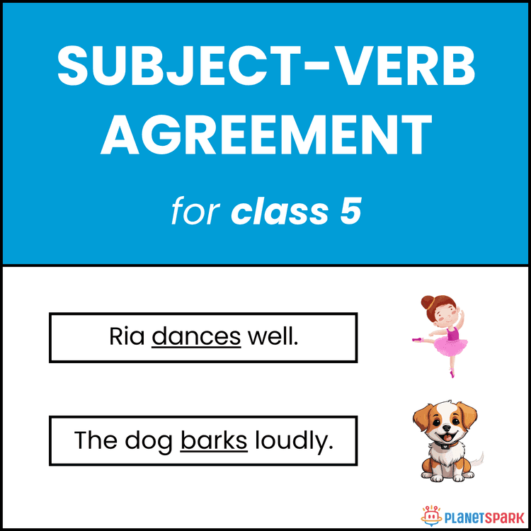 Class 5 Grammar Worksheet on Subject-Verb Agreement 