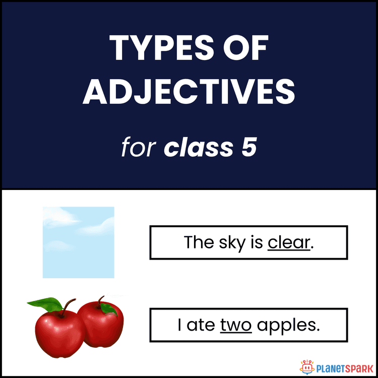 Class 5 Grammar Worksheet on Types of Adjectives – Descriptive, Quantitative, etc.