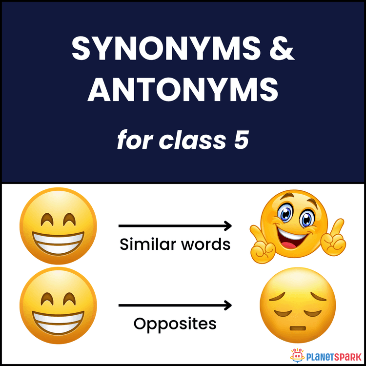 Class 5 Grammar Worksheet on Synonyms and Antonyms
